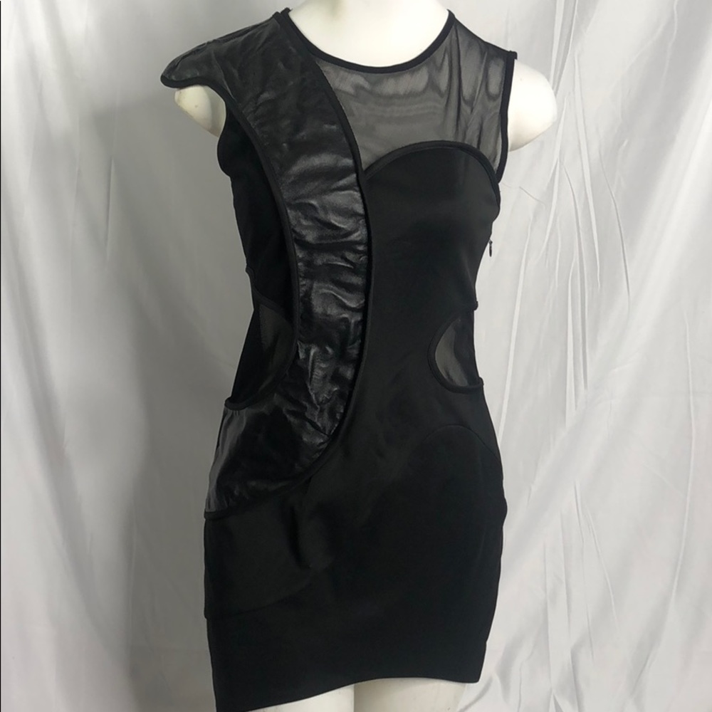 BLQ.MKT cut out mesh mini dress